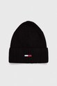 Čiapka Tommy Jeans tenká čierna AM0AM11693