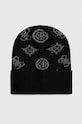 Guess czapka z domieszką wełny z domieszką wełny czarny AM5024.POL01