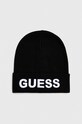 Шапка с примесью шерсти Guess аппликация чёрный AM5027.POL01