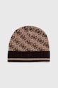 Čiapka Guess stredne hrubá béžová AM5028.POL01
