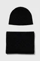 črna Kapa in šal s primesjo volne Calvin Klein Moški