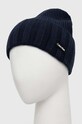 Вовняна шапка Calvin Klein K50K510985 темно-синій AW23