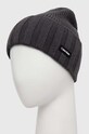 Vlnená čiapka Calvin Klein K50K510985 sivá AW23