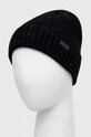 Čepice a šála Barbour Carlton Fleck Beanie & Scarf Gift Set černá MGS0047