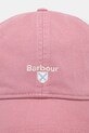 Barbour czapka z daszkiem bawełniana Sports Caps MHA0274 różowy AA00