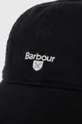 Памучна шапка с козирка Barbour черен
