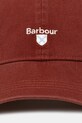 Barbour czapka z daszkiem bawełniana Sports Caps MHA0274 pomarańczowy AA00