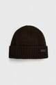 Вълнена шапка Barbour вълна зелен MHA0449