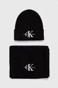 čierna Bavlnená čiapka a šál Calvin Klein Jeans Pánsky