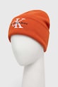 Calvin Klein Jeans czapka bawełniana K50K511160 pomarańczowy AW23
