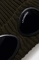 Akcesoria C.P. Company czapka wełniana EXTRAFINE MERINO WOOL GOGGLE BEANIE 15CMAC122A005509A zielony