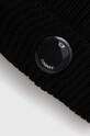 C.P. Company berretto in lana EXTRAFINE MERINO WOOL LENS BEANIE 15CMAC272A005509A nero AW23