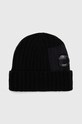 Шерстяная шапка C.P. Company EXTRAFINE MERINO WOOL SIDE LENS BEANIE шерсть чёрный 15CMAC300A005509A