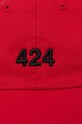 424 cotton baseball cap 35424L01.236585 red AW23