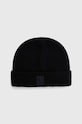 Neil Barett căciulă din amestec de lână FISHERMAN BEANIE uni negru PBCP335.V9505.9600