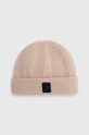 Neil Barett czapka z domieszką wełny FISHERMAN BEANIE z domieszką wełny beżowy PBCP335.V9505.9601