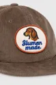 Human Made czapka z daszkiem sztruksowa 6 Panel Corduroy szary