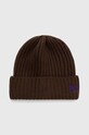 Needles wool beanie Watch Cap Merino Wool wool brown NS064