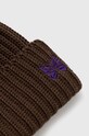 Needles wool beanie Watch Cap Merino Wool NS064 brown SS24