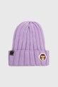 Σκουφί AAPE Basic "Aldo" Badge απλικέ μωβ AHT5245