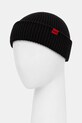 Σκουφάκι με προσθήκη μαλλιού HUGO 50551267 μαύρο AW25