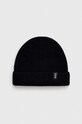 Bomboogie czapka wełniana wełna czarny LU8286TZMA3