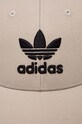 Akcesoria adidas Originals czapka z daszkiem bawełniana IL4845 beżowy