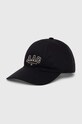 adidas Originals czapka z daszkiem bawełniana aplikacja czarny IL8445