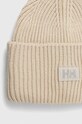 Akcesoria Helly Hansen czapka HH RIB BEANIE 54020 beżowy