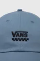 Βαμβακερό καπέλο του μπέιζμπολ Vans μπλε