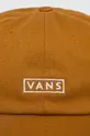 Хлопковая кепка Vans коричневый