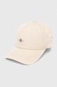 Pamučna kapa sa šiltom Gant natpis bež 9900110