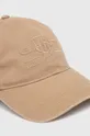 Βαμβακερό καπέλο του μπέιζμπολ Gant καφέ
