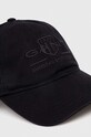 Бавовняна бейсболка Gant 9900117 чорний AW24