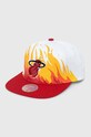 Mitchell&Ness șapcă de baseball din bumbac MIAMI HEAT cu modele alb HHSS5798.MHEYYPPPWHI
