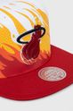 Akcesoria Mitchell&Ness czapka z daszkiem bawełniana MIAMI HEAT HHSS5798.MHEYYPPPWHI biały