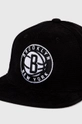 Βαμβακερό καπέλο του μπέιζμπολ Mitchell&Ness BROOKLYN NETS μαύρο