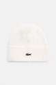 Vlnená čiapka Lacoste vlna biela RB0001