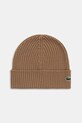 Lacoste czapka wełniana wełna brązowy RB0001