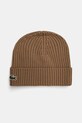 Lacoste berretto in lana semplice marrone RB0001