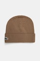 Lacoste berretto in lana semplice marrone RB0001