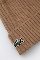 Lacoste czapka wełniana RB0001 brązowy AW25