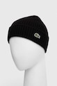 Вълнена шапка Lacoste RB0001 черен AW24