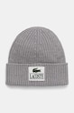 Lacoste caciula de lana imprimeu gri RB1783