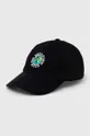 czarny On Vacation czapka z daszkiem bawełniana Unisex