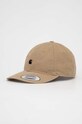 Carhartt WIP czapka z daszkiem bawełniana Madison Logo Cap gładkie beżowy I023750.0DKXX