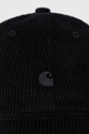 Carhartt WIP czapka z daszkiem sztruksowa Harlem Cap I026890.89XX czarny AW23