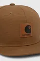 Carhartt WIP czapka z daszkiem bawełniana Logo Cap brązowy