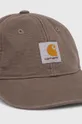 Carhartt WIP czapka z daszkiem bawełniana Dune Cap brązowy