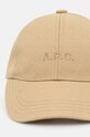 Хлопковая кепка A.P.C. COCPR.M24069 бежевый AW24